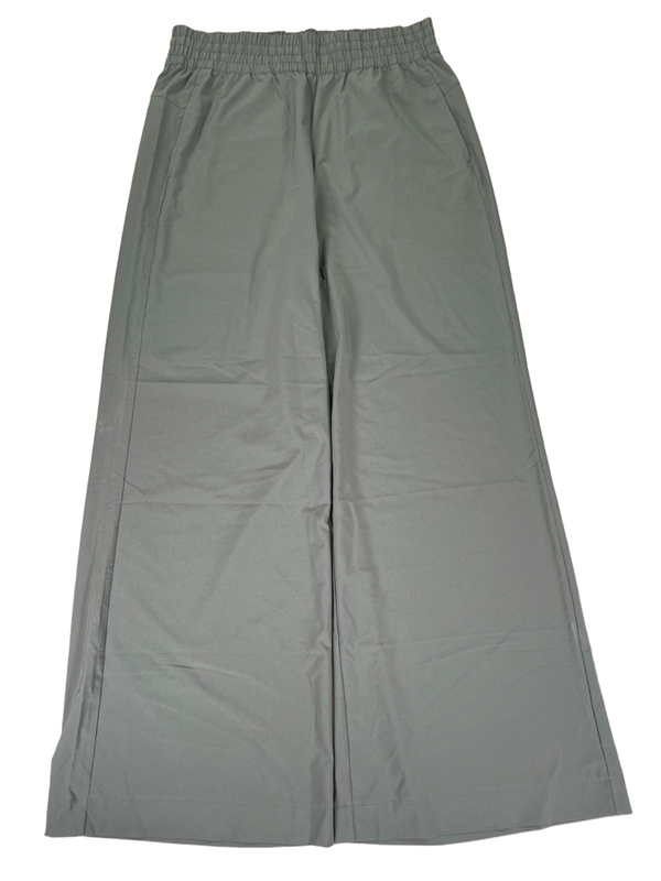 CRZ Yoga Women's Gray/Green Pull On Stretch Waist Wide Leg Athletic Pants - L