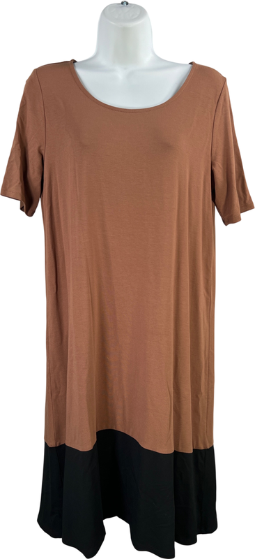 J.Jill Wearever Collection Women’s Brown Short Sleeve Shirt Dress - S