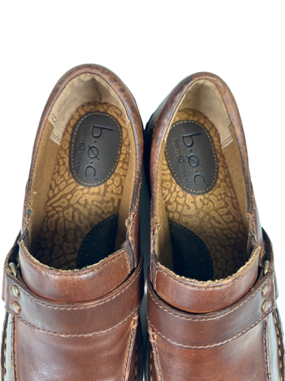 BOC Born Women's Brown Leather Slip On Loafers - 8 image 3