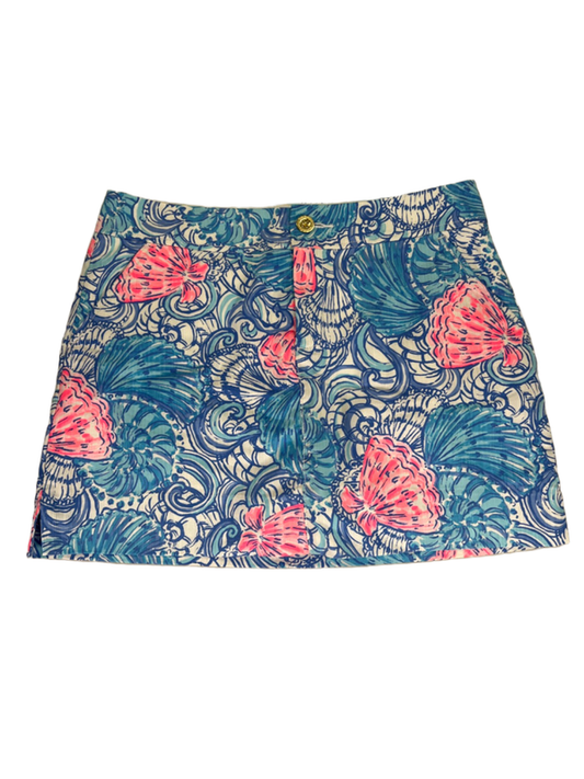 Lilly Pulitzer Women's Blue/Pink Haven Raising Shell Nicki Skort - 6