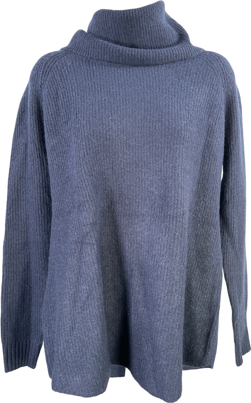 LOFT Women’s Blue Long Sleeve Turtleneck Soft Plush Sweater - XXS