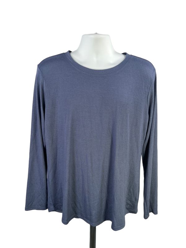 Banana Republic Men's Blue Long Sleeve Crewneck Shirt - XL