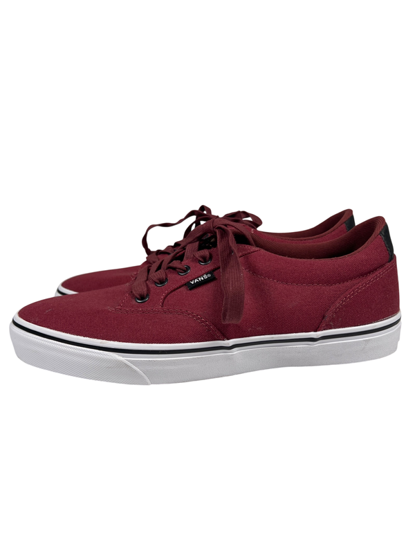 Vans Men's Burgundy/Red Lace Up Low Top Canvas Sneakers - 10 image 5