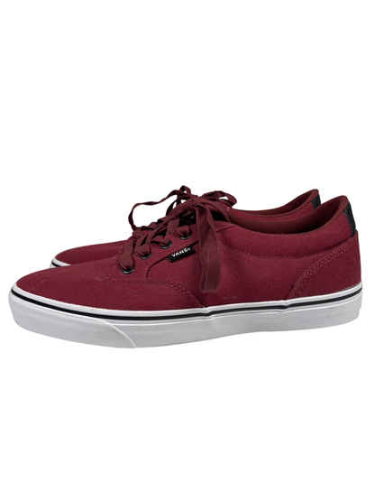 Vans Men's Burgundy/Red Lace Up Low Top Canvas Sneakers - 10 image 5
