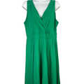 Torrid Women's Green Faux Front Wrap Sleeveless Skater Mini Dress - 0 Plus