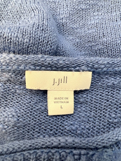J.Jill Women's Blue Long Sleeve Crewneck Sweater - L image 3