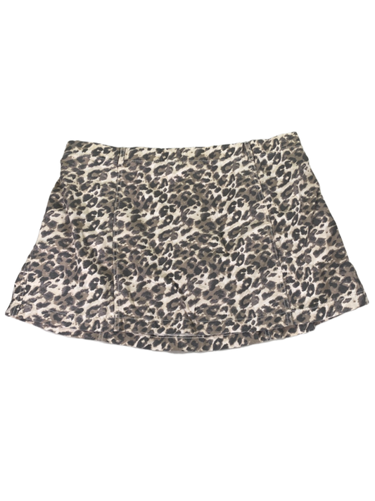 Aerie Women's Brown/Beige Leopard Print Stretch Pull On Mini Skirt - XXL
