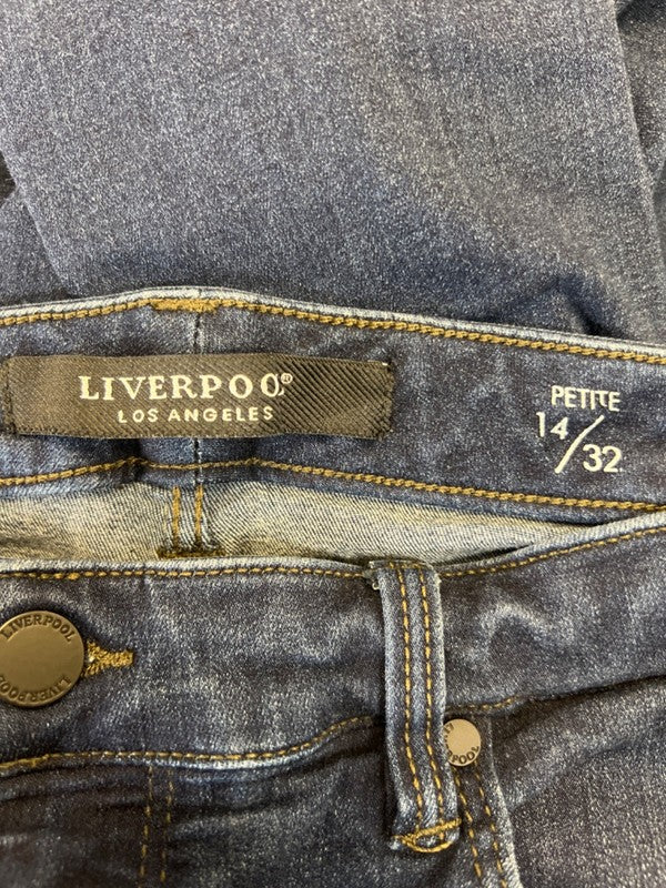 Liverpool Women's Dark Wash The Crop Cuffed Denim Jeans - 14 Petite image 3