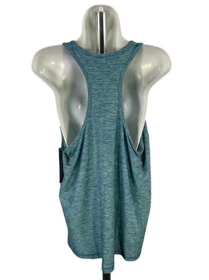 32 Cool Women's Blue Heathered Racerback Sleeveless Athletic Tank Top - L image 2