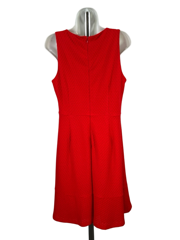 LOFT Women's Red Textured Sleeveless A-Line Dress - 8 image 2