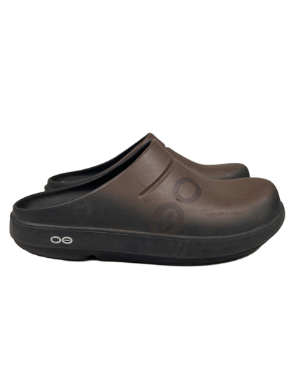 OOFOS Women's Brown Slip On Comfort Walking Clogs - 9