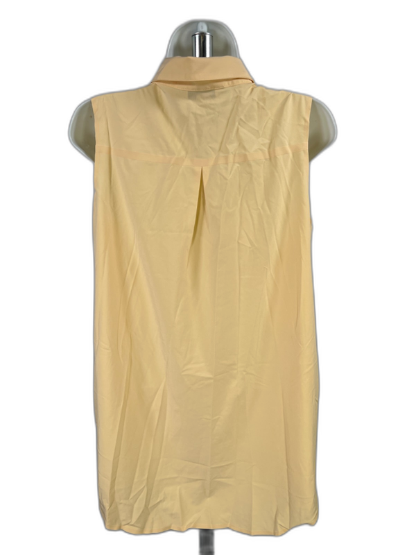Athleta Women's Yellow Button Up Sleeveless Shirt - S image 2