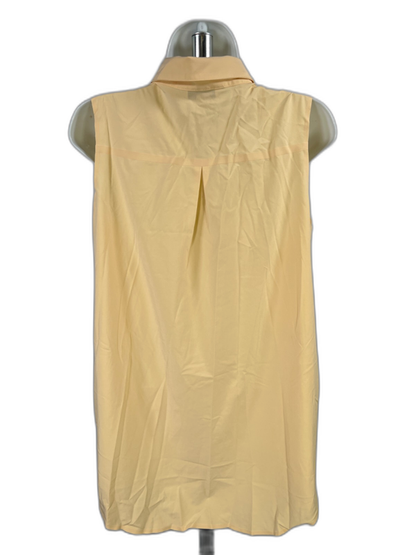 Athleta Women's Yellow Button Up Sleeveless Shirt - S image 2
