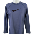 Nike Women's Blue Dri-Fit Rashguard Long Sleeve Swim Shirt - M