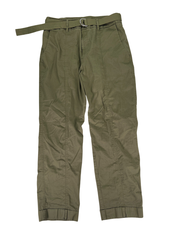Chico's Women's Green Cuffed Ankle Straight Leg Pants - 1/US 8