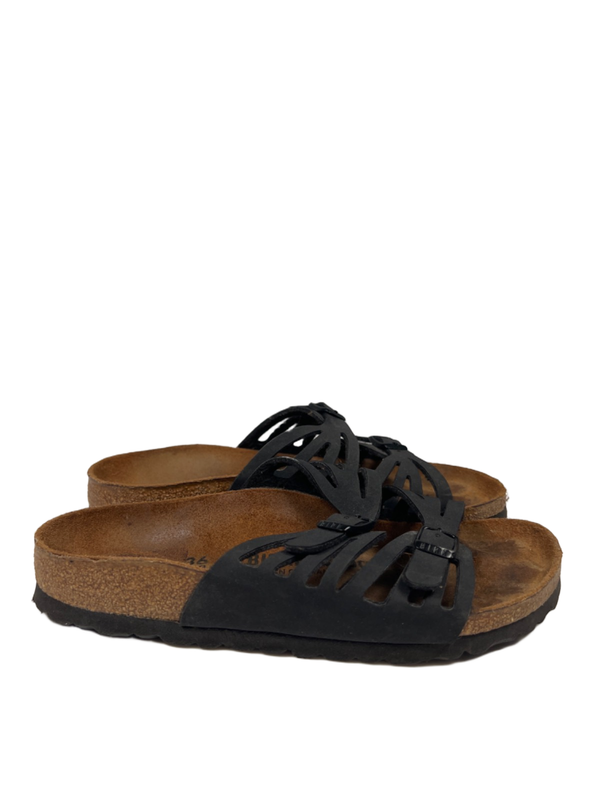Birkenstock Women's Black Strappy Granada Open Toe Sandals - 5 Narrow