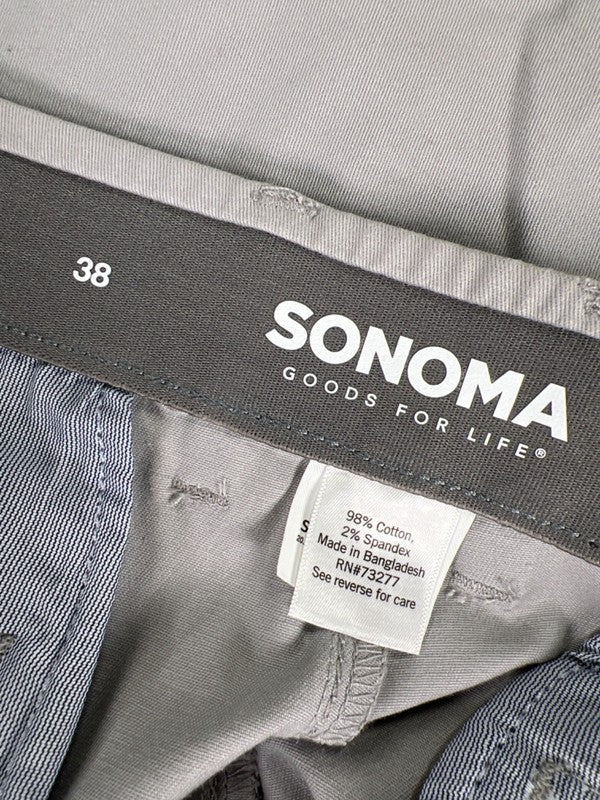 Sonoma Men's Gray Flexwear Flat Front Shorts - 38 image 3