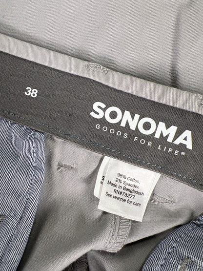 Sonoma Men's Gray Flexwear Flat Front Shorts - 38 image 3