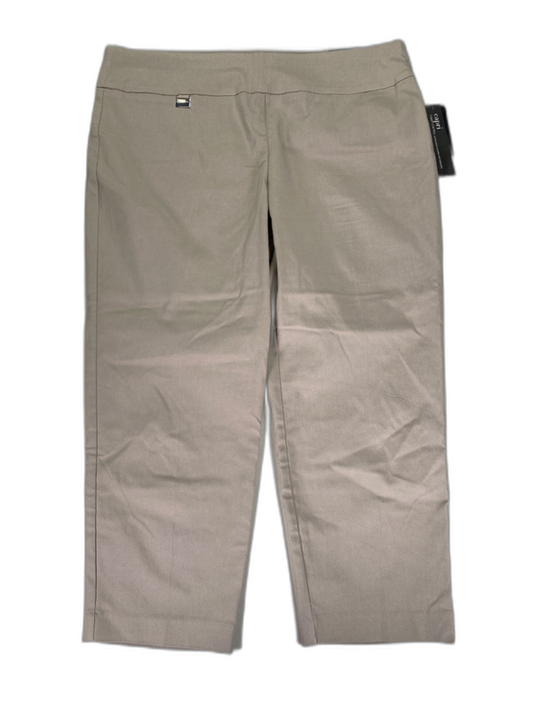 Alfani Women's Beige Stretch Pull On Capri Pants - 16