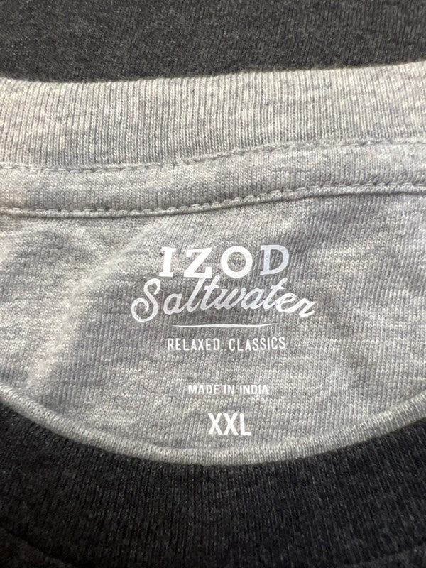 Izod Saltwater Men's Gray Relaxed Short Sleeve Pocket Front T-Shirt - XXL image 3
