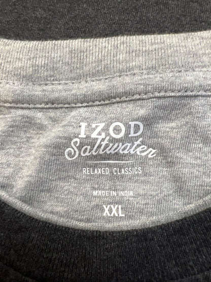 Izod Saltwater Men's Gray Relaxed Short Sleeve Pocket Front T-Shirt - XXL image 3