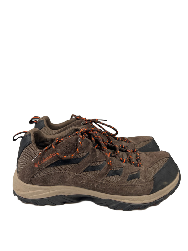 Columbia Men's Brown/Green Crestwood Waterproof Lace Up Hiking Shoes - 12