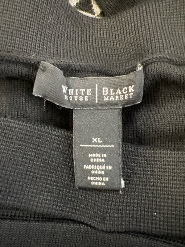 White House Black Market Women's Black/Gray 3/4 Sleeve Sweater - XL image 3