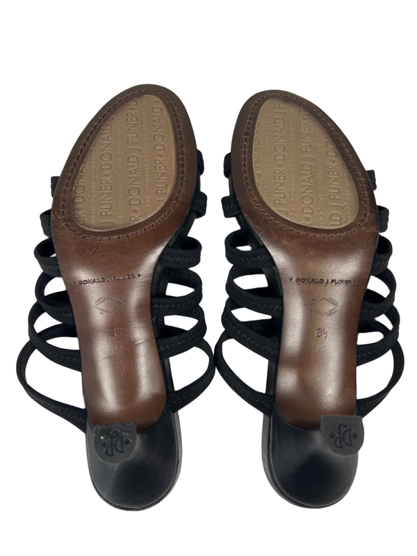 Donald J Pliner Women's Black Strappy Josee Kitten Heel Sandals - 8.5 image 7
