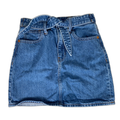 Madewell Women's Medium Wash Rigid Tie Front Denim Straight Jean Skirt - 24