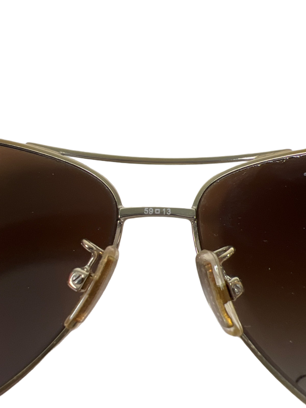 Coach Women's Dark Tortoise Sand Christina Aviator Sunglasses W/ Hardshell Case image 8