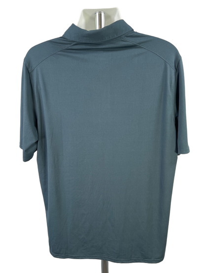 Gerry Men's Blue Brushed Knit Stretch Short Sleeve Polo Shirt - XL image 2