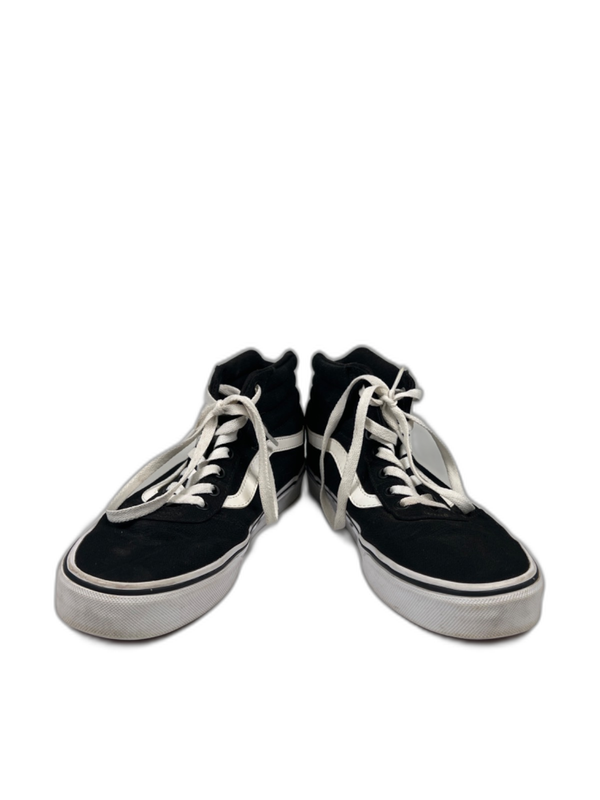 Vans Women's Black/White Sk8-Hi Top Canvas Lace Up Sneakers - 9.5 image 6