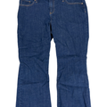 Chico's Women's Dark Wash So Slimming Girlfriend Kick Flare Jeans - 12 Petite
