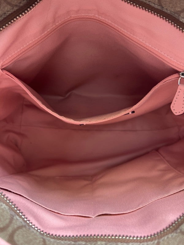 Coach Women's Khaki Petal Signature Canvas Tote Bag image 6