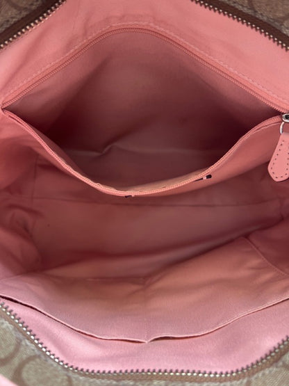 Coach Women's Khaki Petal Signature Canvas Tote Bag image 6