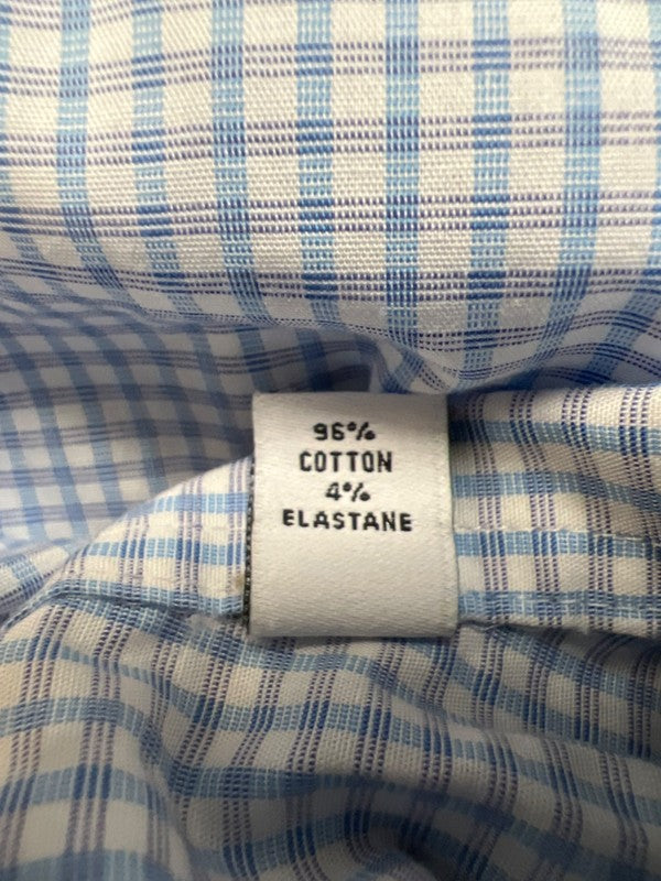 Calvin Klein Men's White/Blue Steel+ Slim Fit Long Sleeve Button Up Shirt - 15 image 4