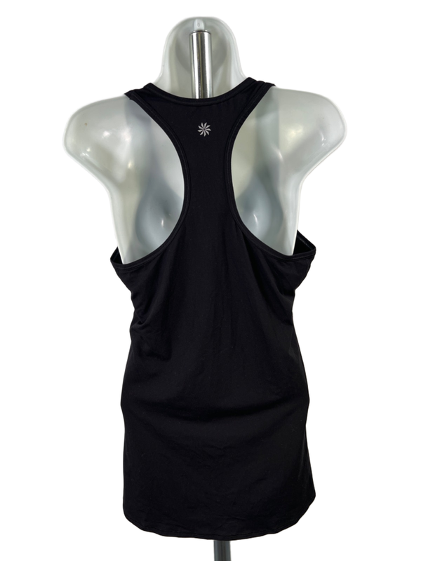 Athleta Women's Black Racer Back Sleeveless Athletic Tank Top - M image 2