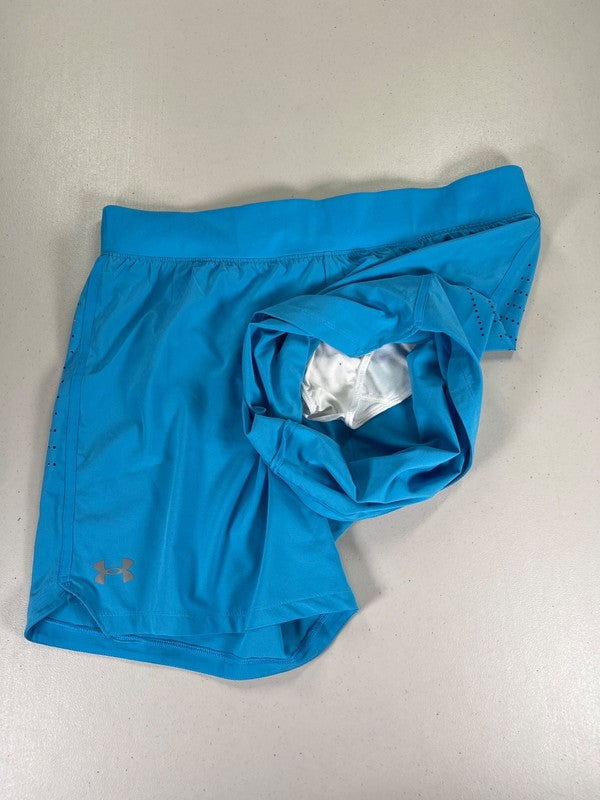 Under Armour Men's Blue Speedpocket 7" Lined Fitted Athletic Shorts - XL image 3