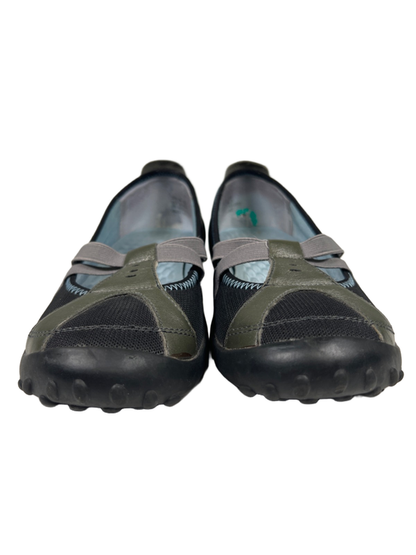 Privo By Clarks Women's Gray Leather Strappy Slip On Mary Jane Comfort Flats - 8 image 2