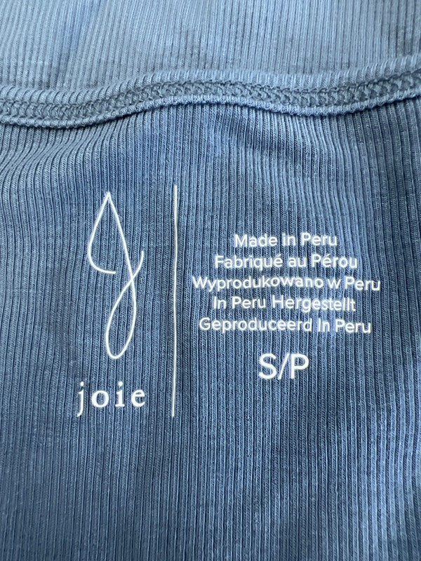 Joie Women's Blue Ribbed Short Sleeve T-Shirt - S image 3