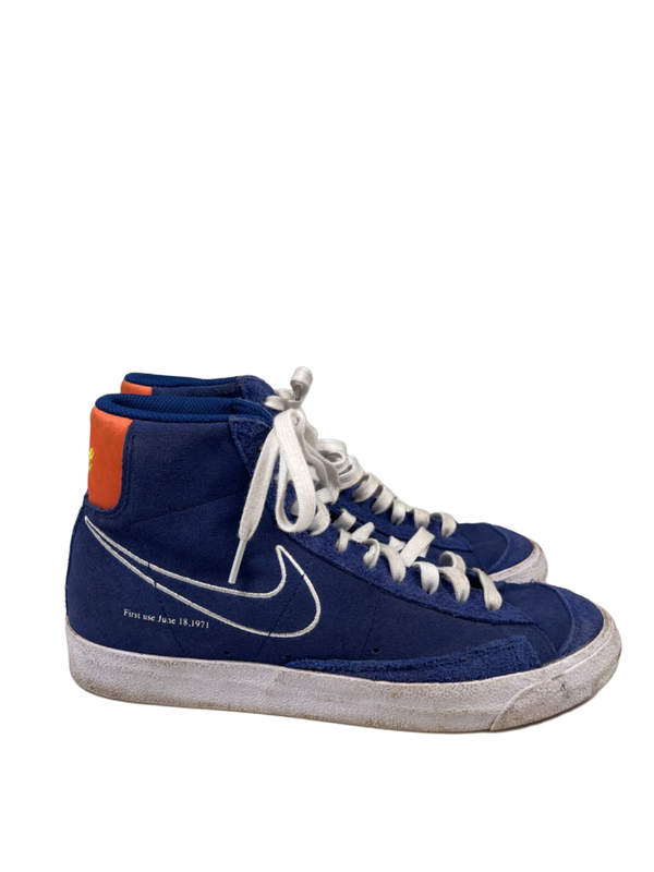Nike Men's Blue Blazer Mid 77 Vintage Lace Up High Top Sneakers - 10