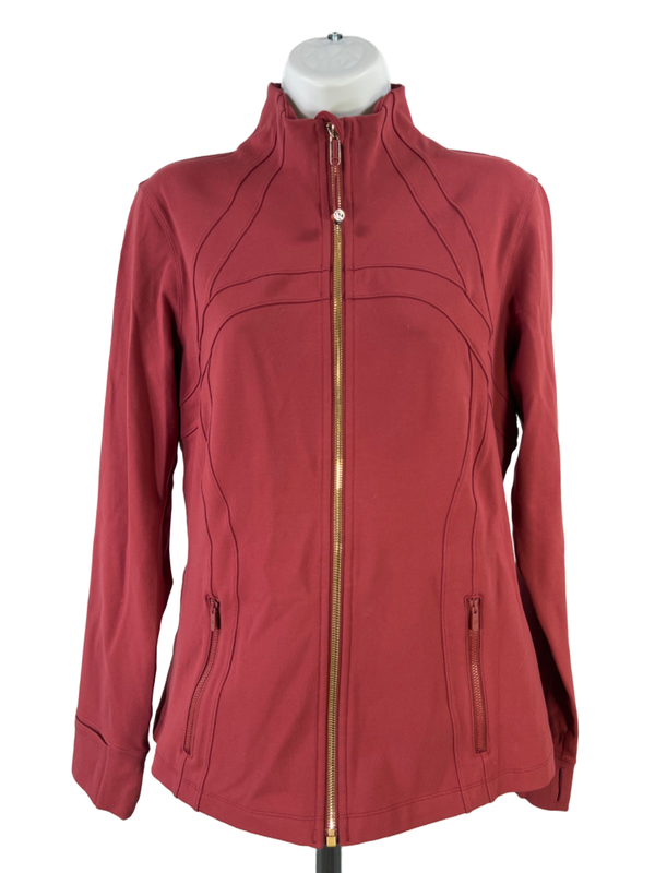 Lululemon Women's Red Mulled Wine Full Zip Define Athletic Jacket - 12
