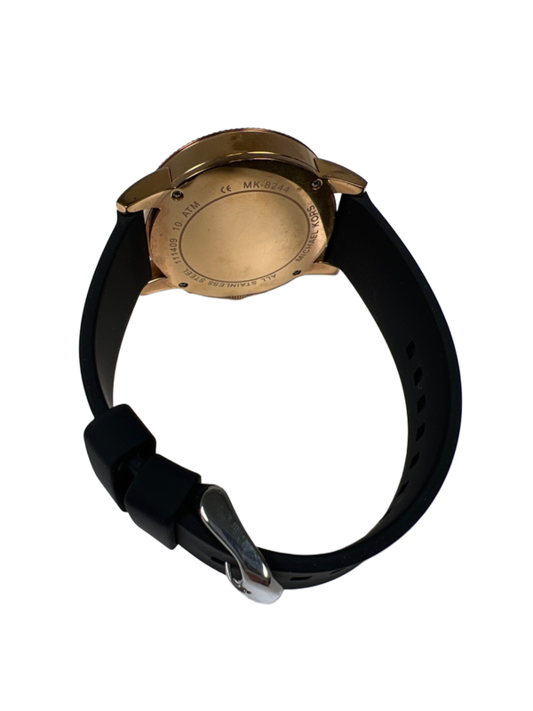 Michael Kors Mens Black/Gold-Tone Oversized Billie MK824 Watch -Working Battery image 4
