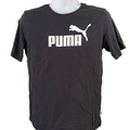 Puma Men's Black/White Graphic Logo Short Sleeve Tee Shirt - M