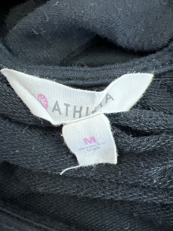 Athleta Women’s Black Criss Cross Back Long Sleeve Shirt - M image 3