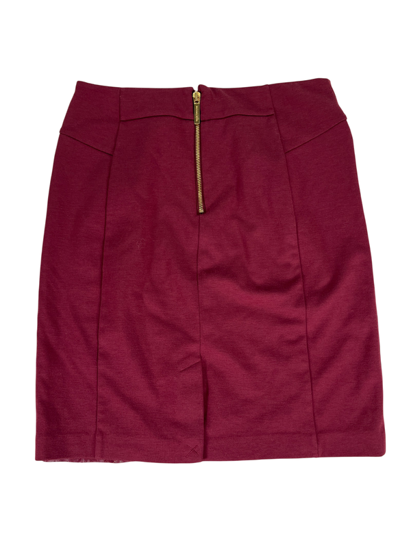 Michael Kors Women's Burgundy Zipper Detail Pencil Skirt - 6 image 2