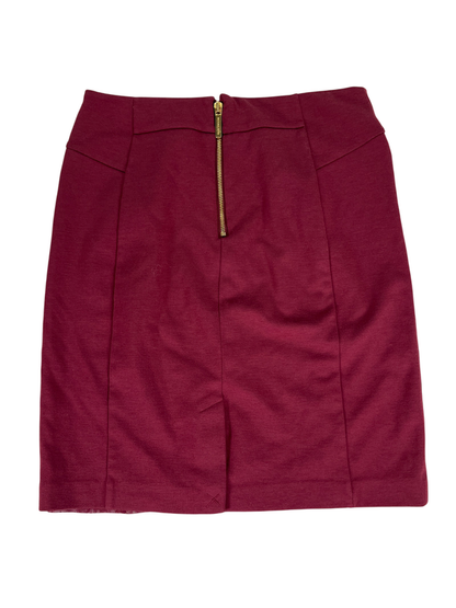 Michael Kors Women's Burgundy Zipper Detail Pencil Skirt - 6 image 2