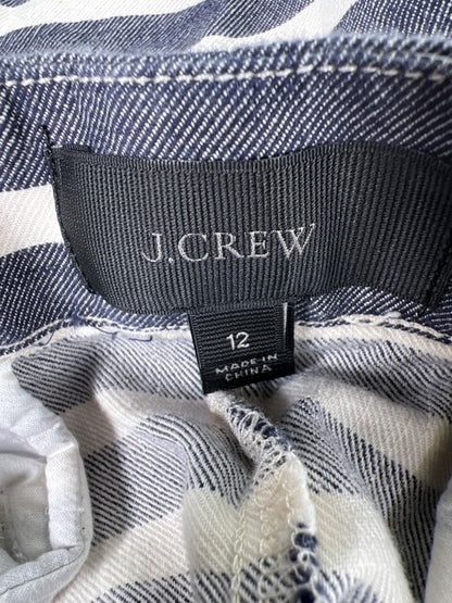 J.Crew Women's Blue/White Striped Cotton Casual Shorts - 12 image 3