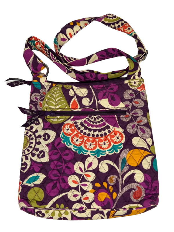Vera Bradley Women's Purple Plum Crazy Quilted Crossbody Purse image 2