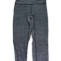 Lululemon Women's Black/Gray Still Mind High Rise Cropped Leggings - 12